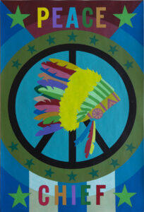 Peace Chief. Acrílico sobre cartón, 40 x 59,5 cm