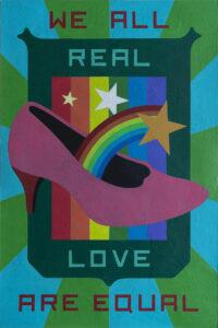 We All Real Love Are Equal. Acrílico sobre cartón, 40 x 59,5 cm