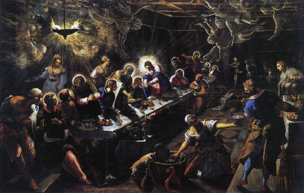 Jacopo Comin `Tintoretto': «Última cena», 1592-1594