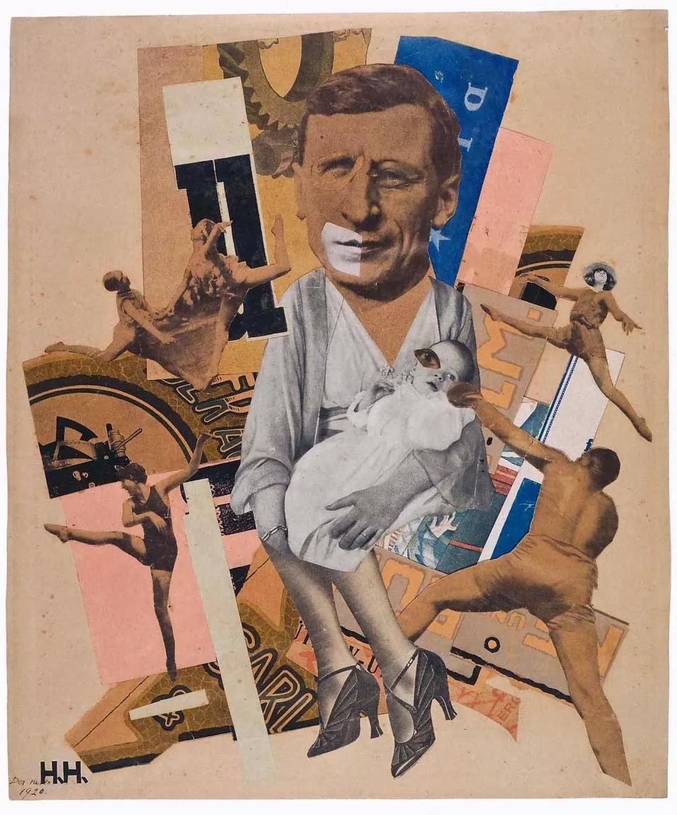 Hannah Höch, 'Der Vater, Collage (34 x 27,5 cm)