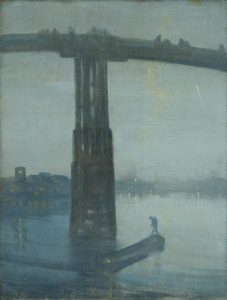 'Nocturne: Blue and Gold - Old Battersea Bridge' (c.1872-5). James Abbott McNeill Whistler (1834-1903) Presented by the Art Fund 1905. Tate Gallery