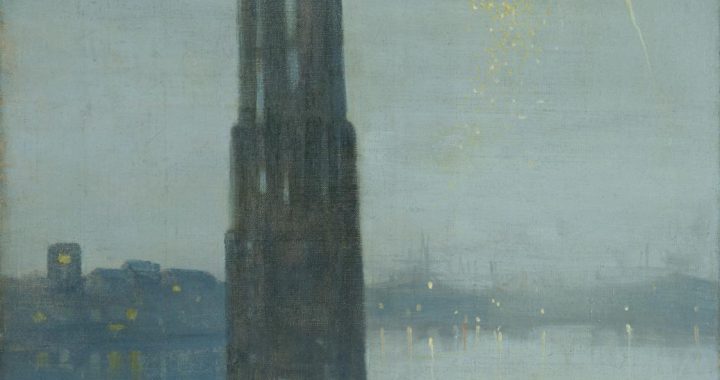 'Nocturne: Blue and Gold - Old Battersea Bridge' (c.1872-5). James Abbott McNeill Whistler (1834-1903) Presented by the Art Fund 1905. Tate Gallery