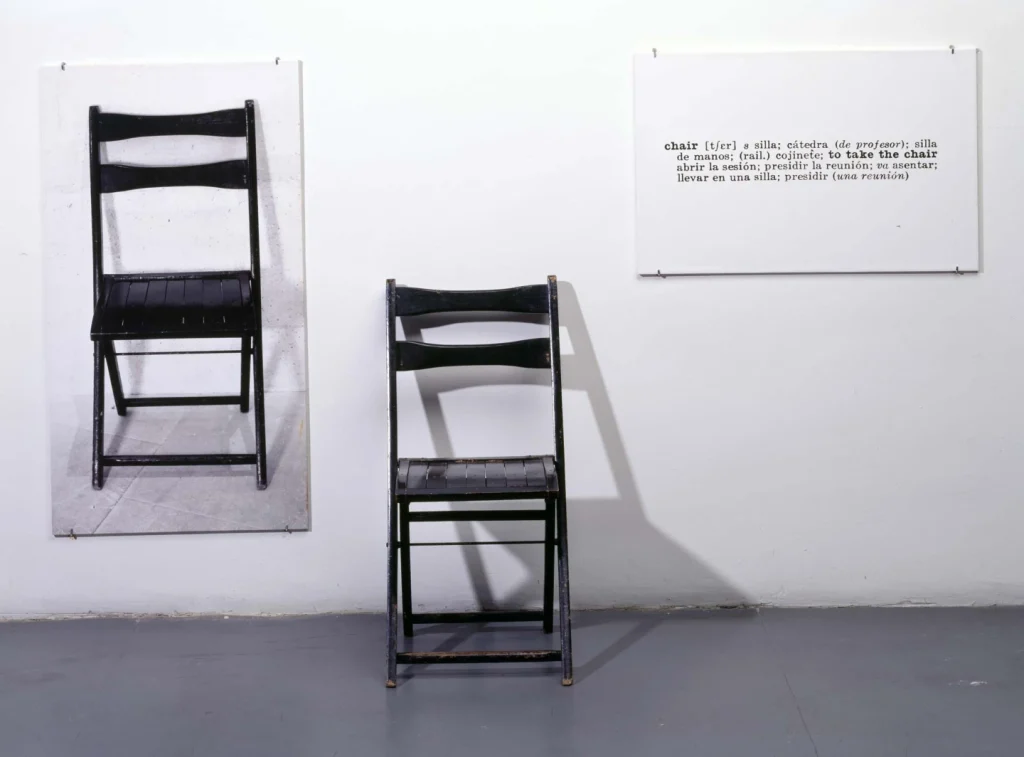 «One and three chairs» de Joseph Kosuth. Museo Nacional Centro de Arte Reina Sofía