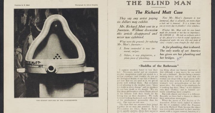 «Fountain» foto de Stieglitz en 'The Blind Man' nº 2 (mayo de 1917)